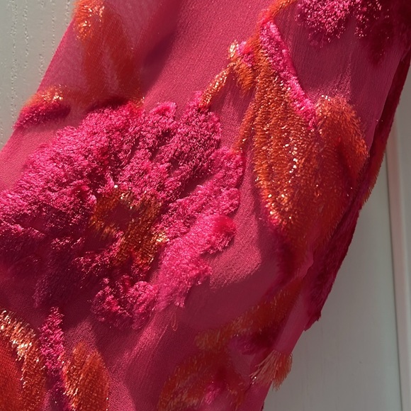 Fleur du Mal Fil Coupe Long Wrap Dress, Gia Pink, 2 - Picture 6 of 12